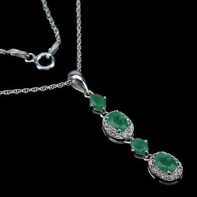 NATURAL EMERALD NECKLACE Women s Fashion Jewelry Organisers