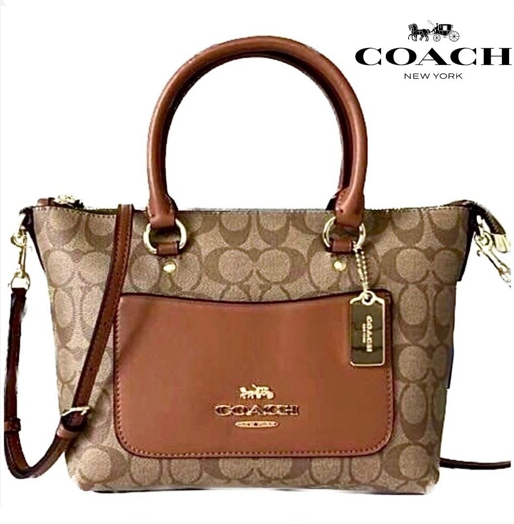 Coach mini emma satchel in signature canvas colorblock sale