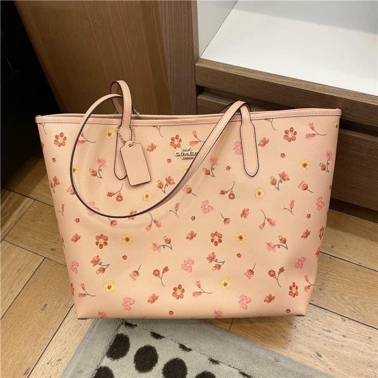 Coach reversible tote pink cheap
