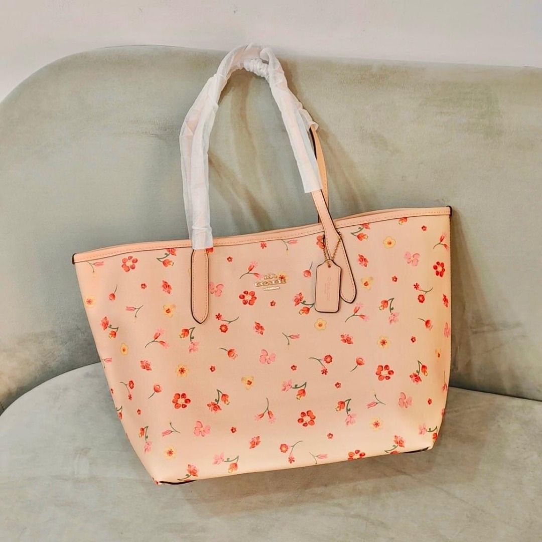 COACH®  City Tote In Signature Canvas With Mystical Floral Print