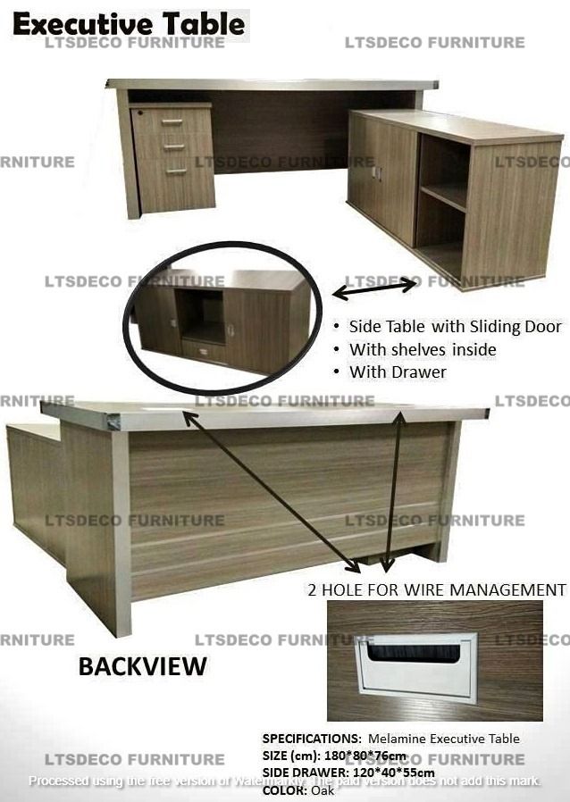 NEW L SHAPE EXECUTIVE TABLE FURNITURE OFFICE PARTITION SUPPLY