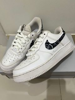 Nike Air Force 1 Low Essential White Black Paisley Women Original