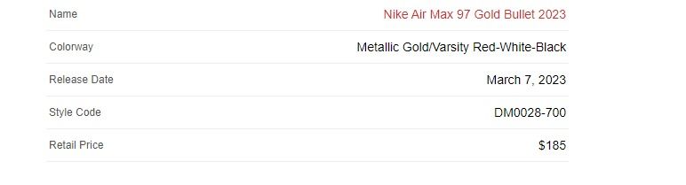 Nike Air max 97 Gold Bullet Women s Fashion Footwear Sneakers