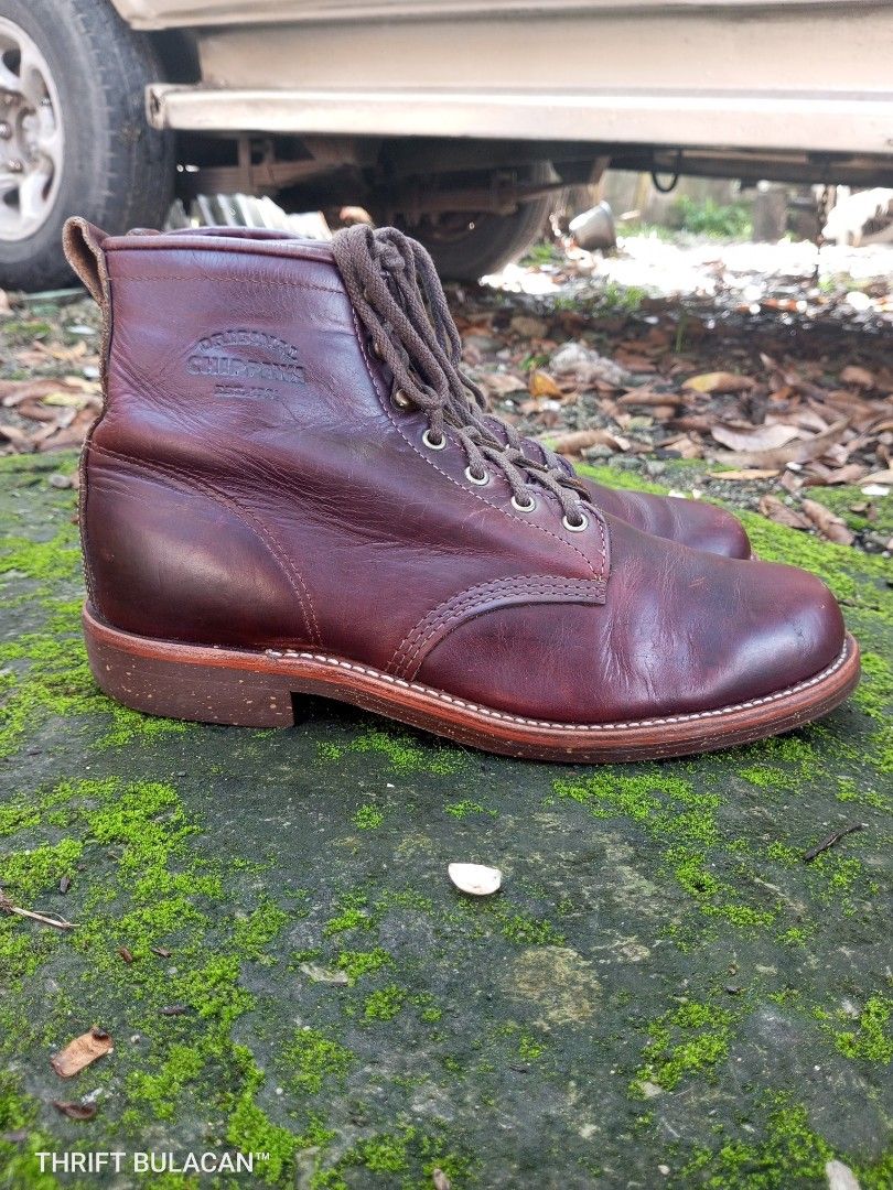ORIGINAL CHIPPEWA X J. CREW SERVICE BOOTS CORDOVAN MADE IN U.S.A SIZE 10.5D US 43.5 EU 27.3 JPN IN CONDITION NO ISSUE MINOR HEELDRAGS