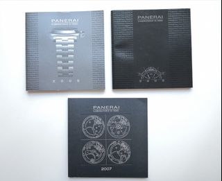 Panerai book ３本，沛納海2005, 2007, 2009年目錄, 錶書64197114392835110
