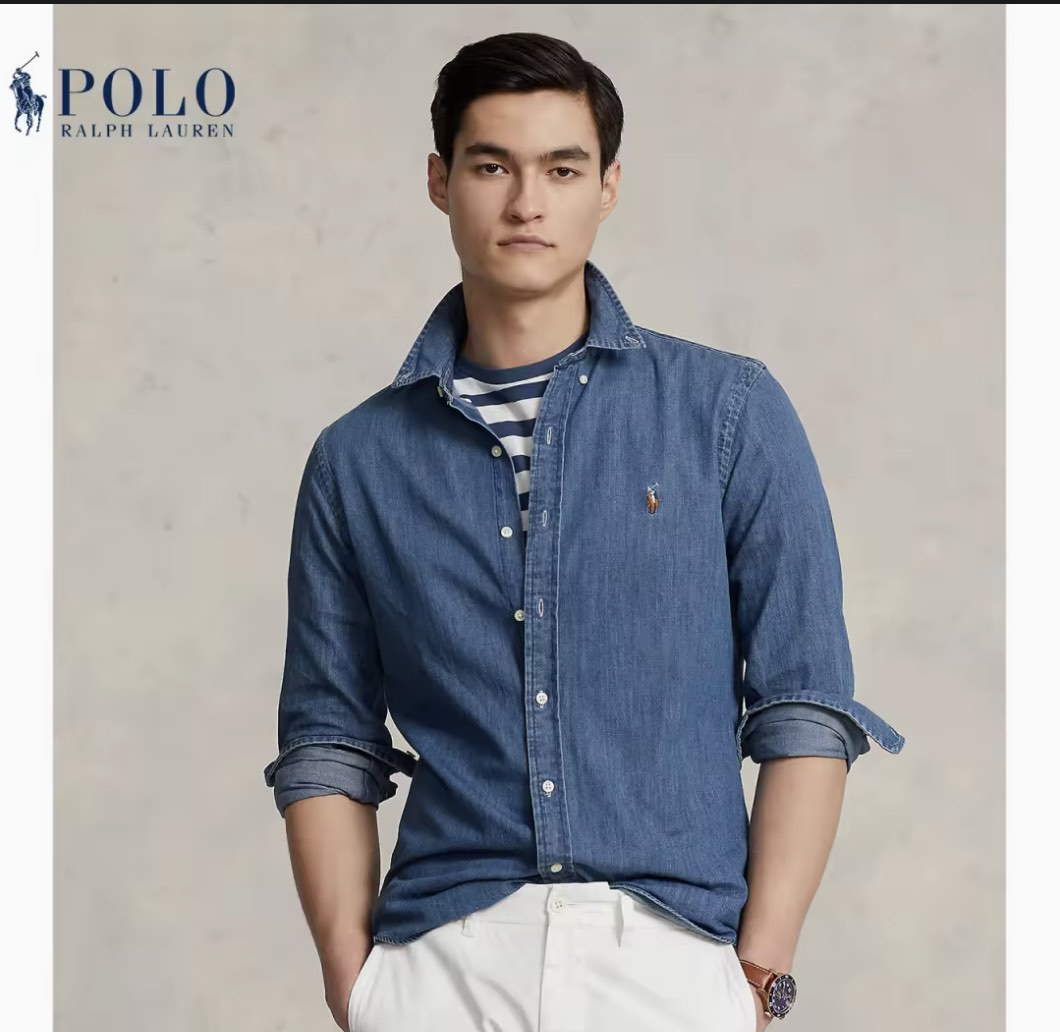 Ralph lauren denim button up sale