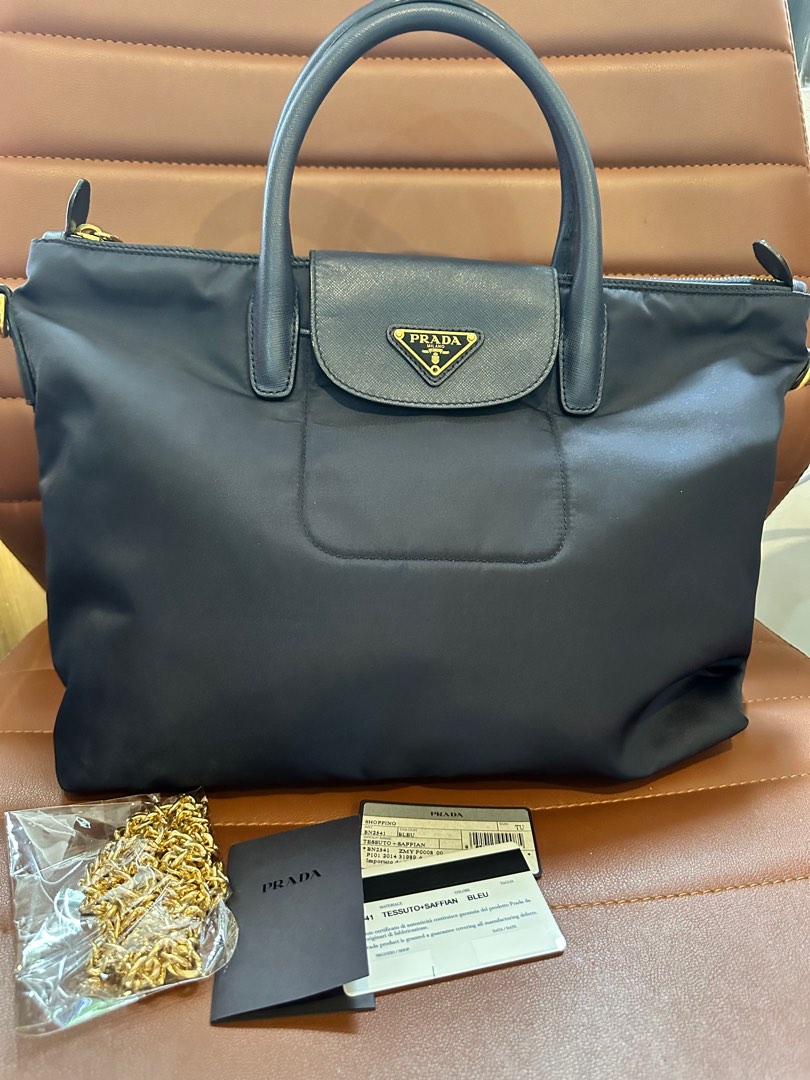 Prada Gray Nylon Tessuto Tote Bag (Neverfull style), Luxury, Bags & Wallets  on Carousell