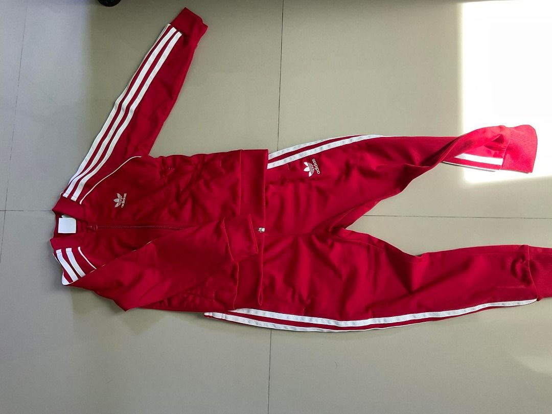 Adidas red top tracksuit toddler