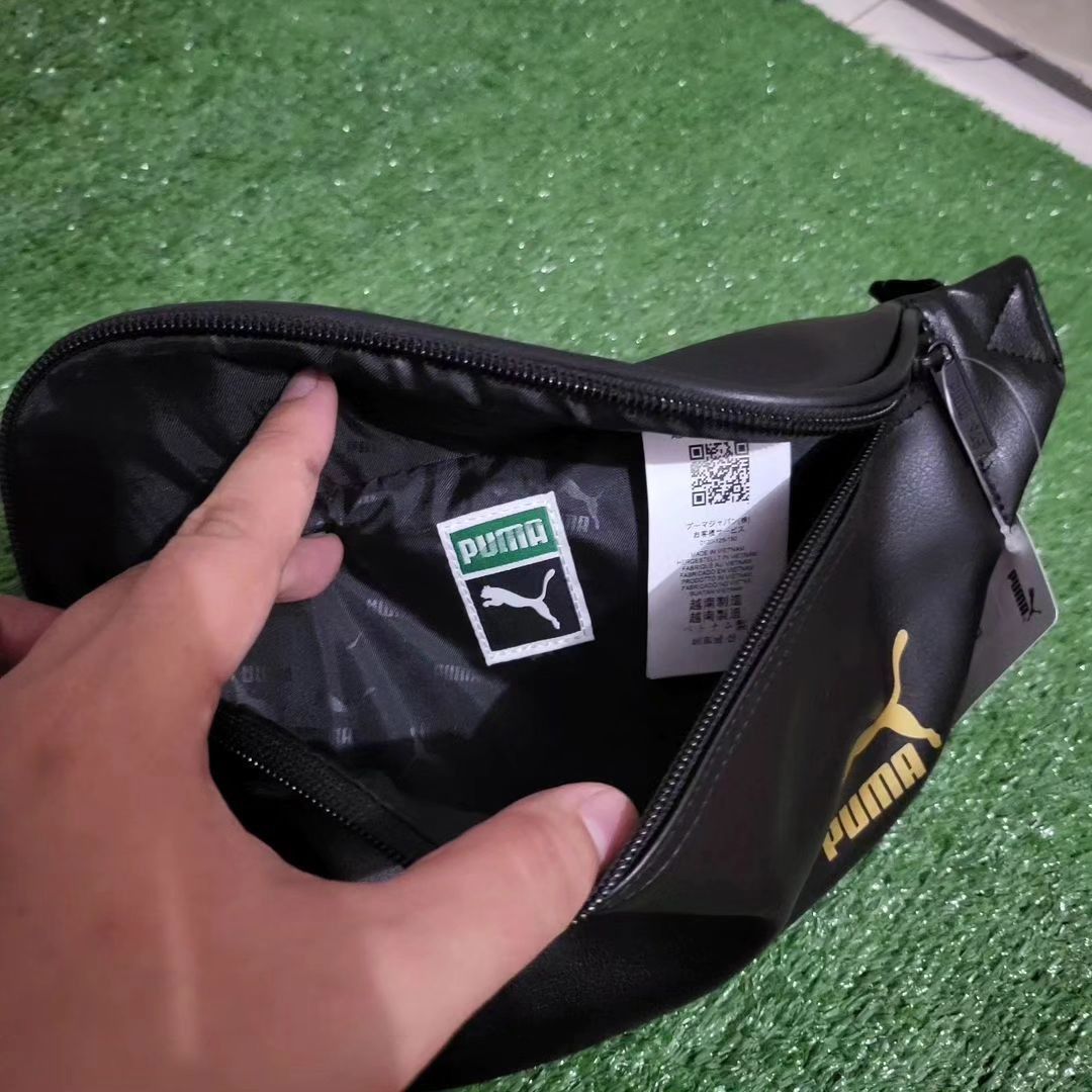 Puma original PU waistbag LEATHER bnwt black