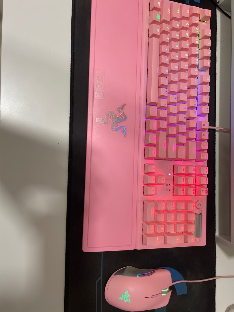 Razer Gaming Keyboard and mouse pink, Computers & Tech, Parts