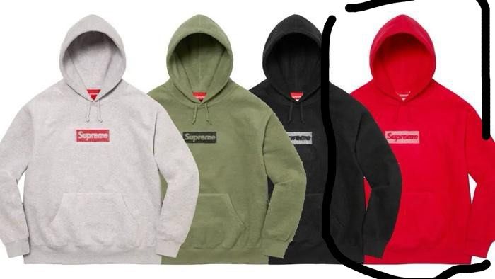 Red 雙面Supreme Inside Out Box Logo Hoodie, 名牌, 服裝- Carousell