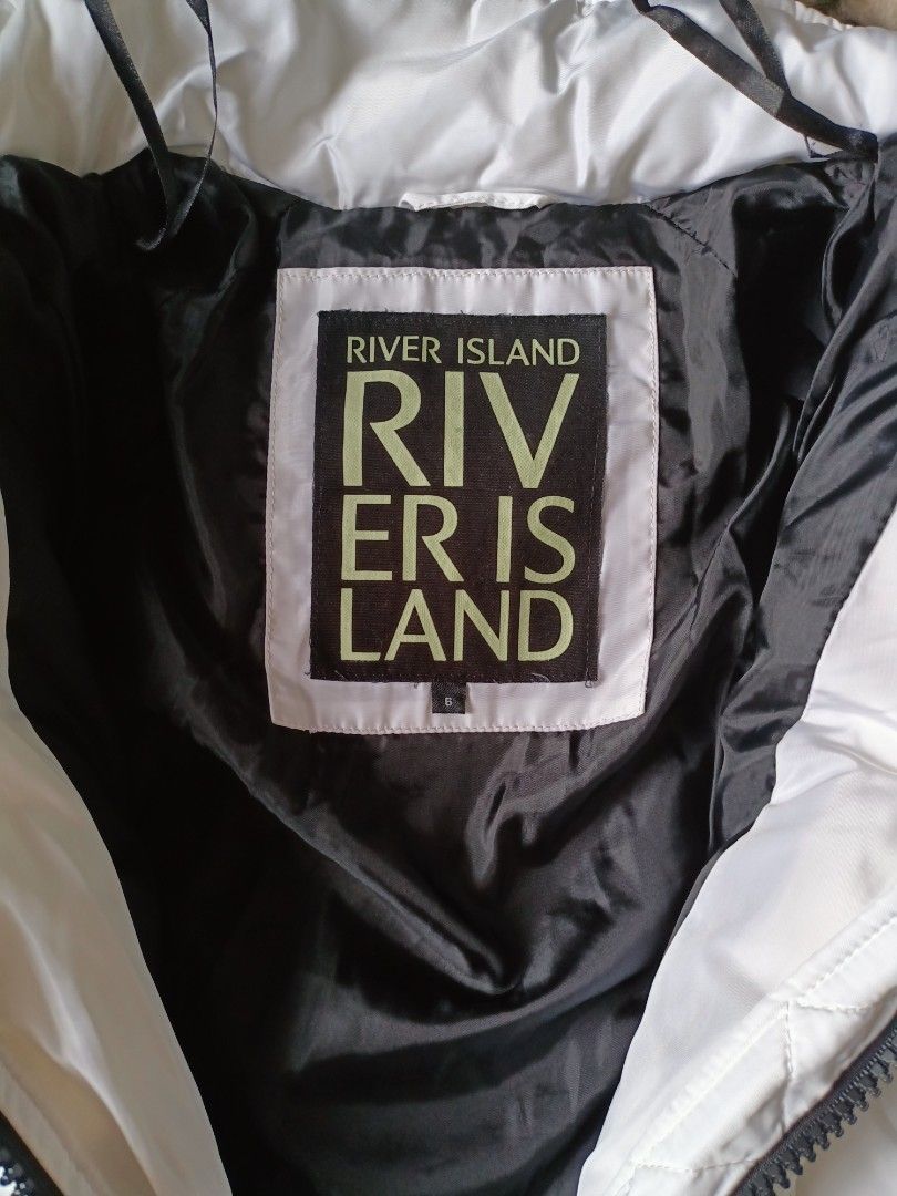 River island white fluffy winter jacket