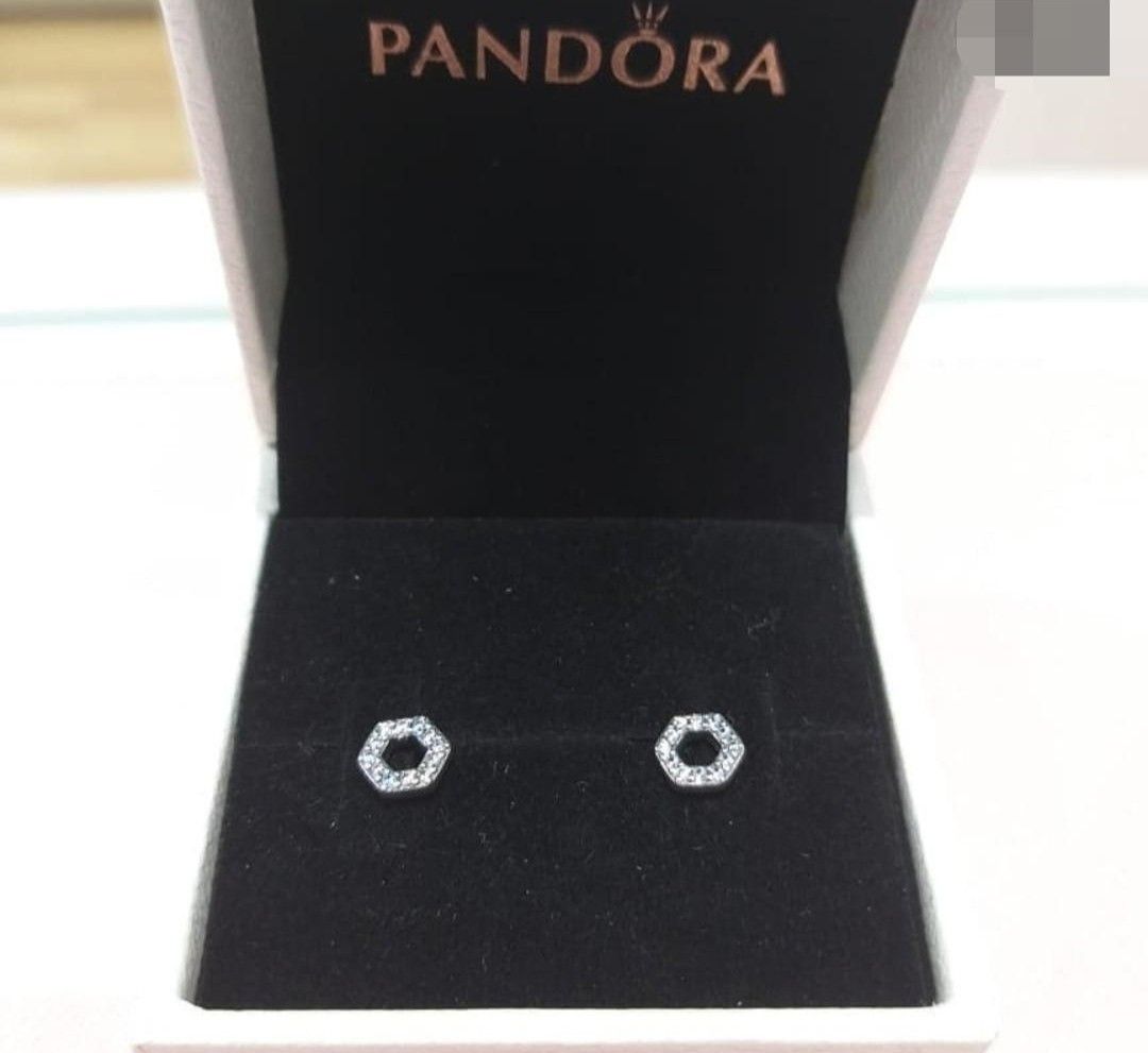 Hexagon earrings pandora sale