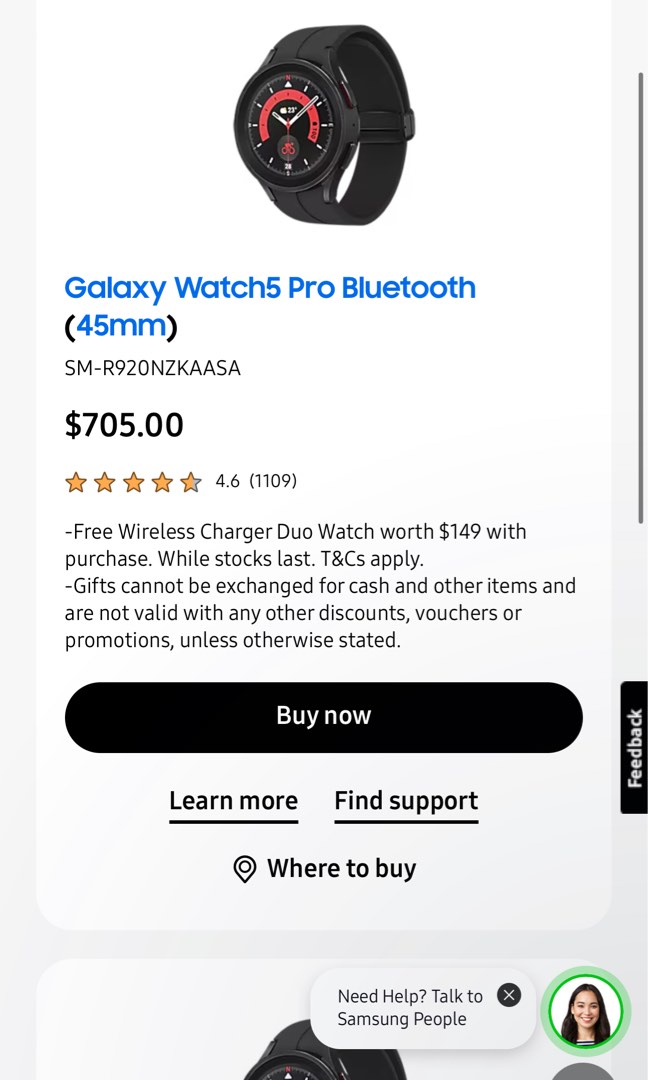Galaxy watch hotsell 4.6