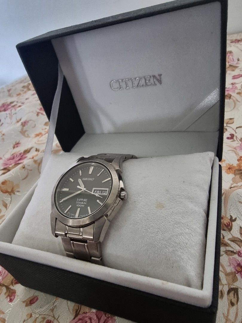 Seiko sapphire titanium 100m price deals