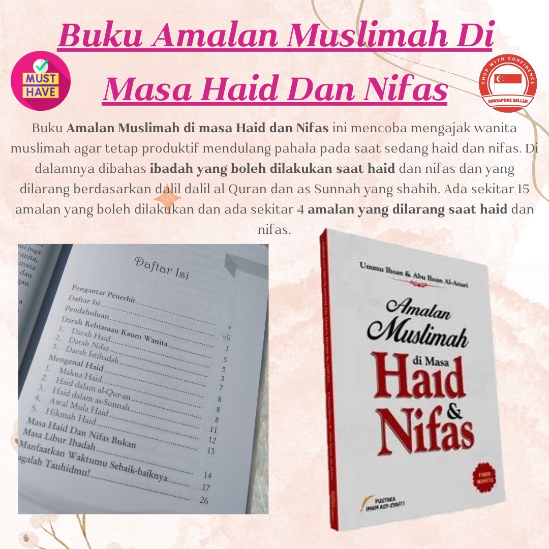 Sg Seller Buku Amalan Muslimah Di Masa Haid Dan Nifas Hobbies And Toys