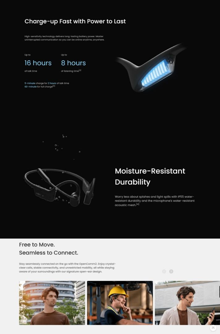 Shokz Bone Conduction Stereo Bluetooth Headset Free to Move