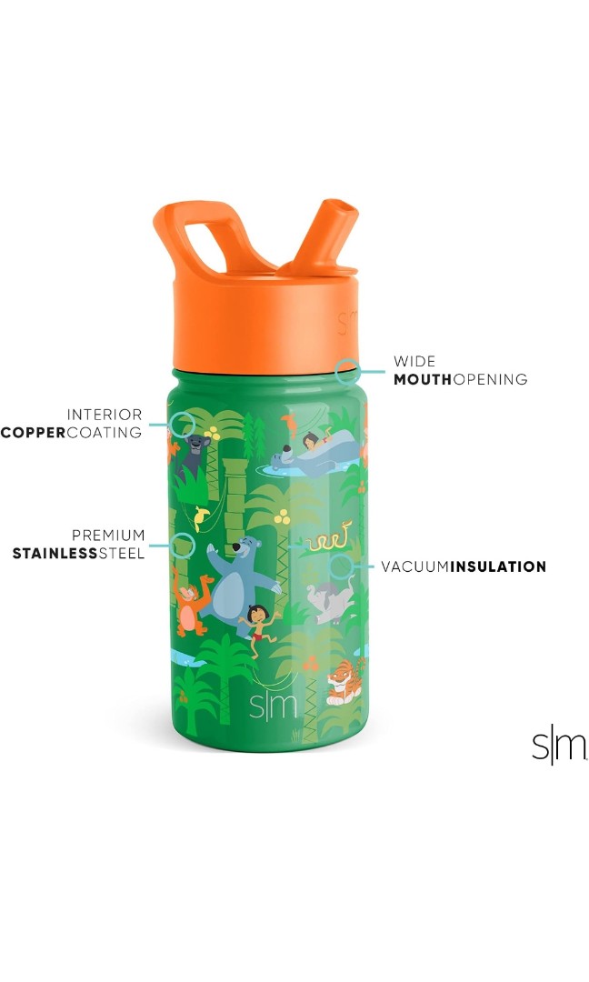 Simple Modern Baby Shark Kids Water Bottle with Straw Lid, Insulated  Stainless Steel Reusable Tumbler for Toddlers Girls Boys, Summit  Collection