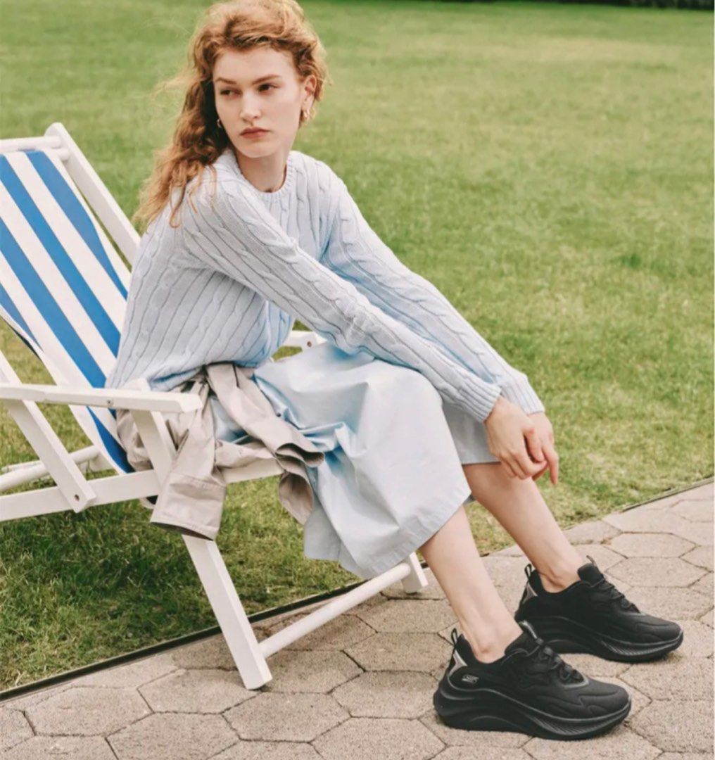 Skechers tall sneakers best sale