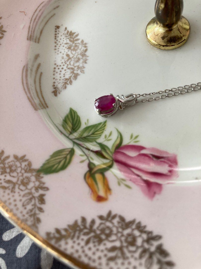 Genuine hot sale ruby necklace