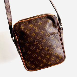 Louis Vuitton LV Tricot Triangle East West Monogram Logo GHW Vintage Top  Handle Boston Bag