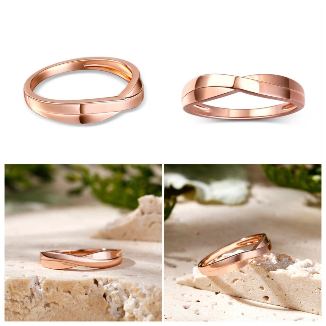 Gold silver and rose gold ring online