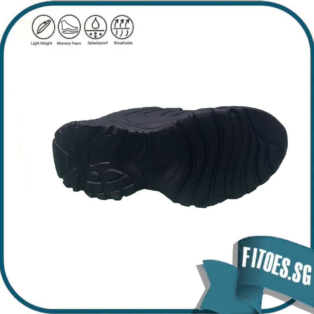 STOCK Neckermann School Shoes Insole Memory Foam Lightweight Shoes Black White 9264