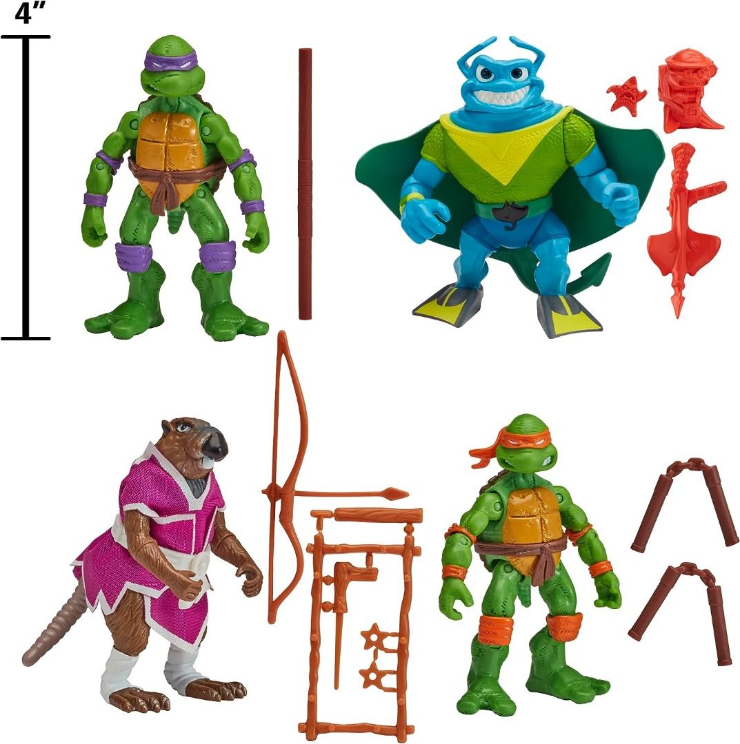 Teenage Mutant Ninja Turtle classic 4 pack- Donatello, Michelangelo ...