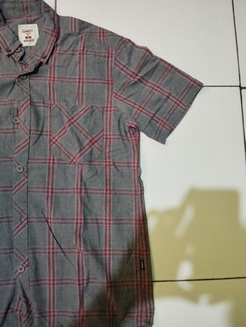 Gab's Check Printed Reguler Kemeja Lengan Panjang Pria