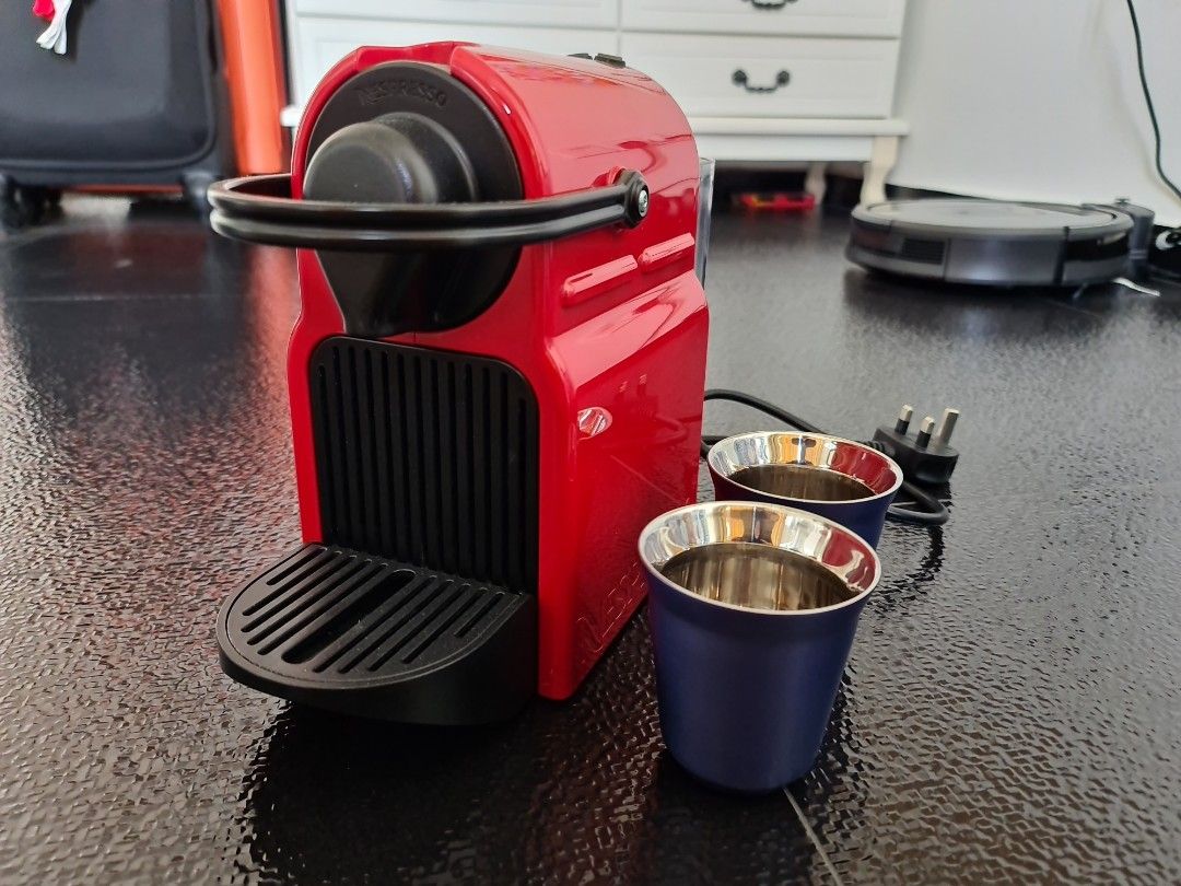 Today for only $90) Nespresso Inissia Red Capsule Coffee Machine + 2 New  Pixie Lungo Tokyo 160ml cups, latte, cappucino, home, decor, kitchen,  appliances., TV & Home Appliances, Kitchen Appliances, Coffee Machines