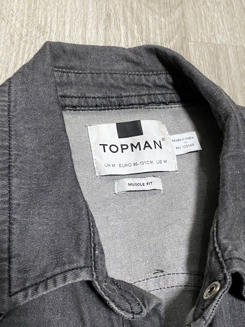Topman muscle discount fit denim jacket