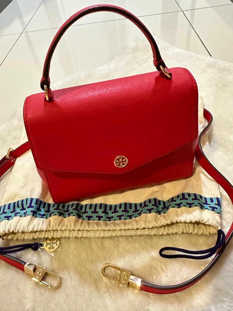 Tory Burch Robinson Small Top-handle Satchel (Brilliant Red) - Valiram Group