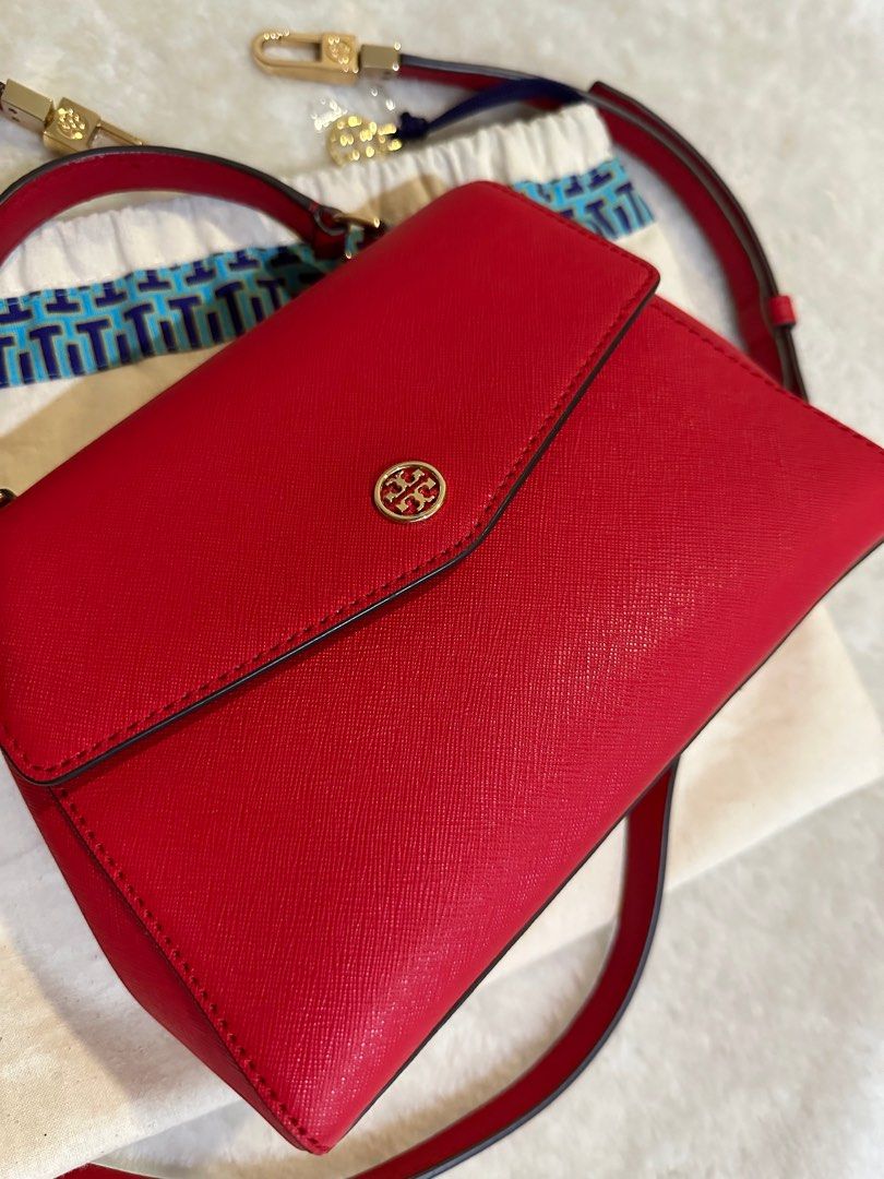 Tory Burch Robinson Small Top-handle Satchel (Brilliant Red) - Valiram Group