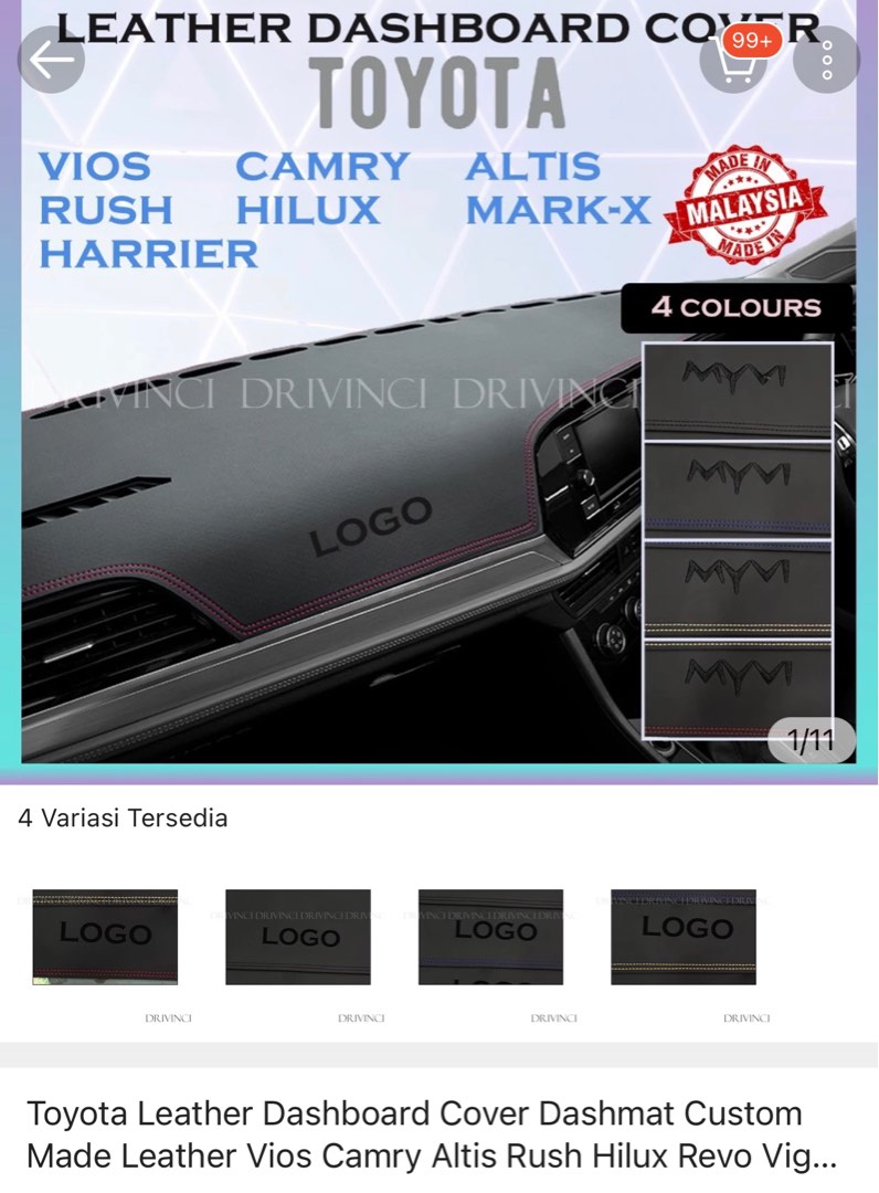 Toyota Rush Dashboard Cover, Auto Accessories on Carousell
