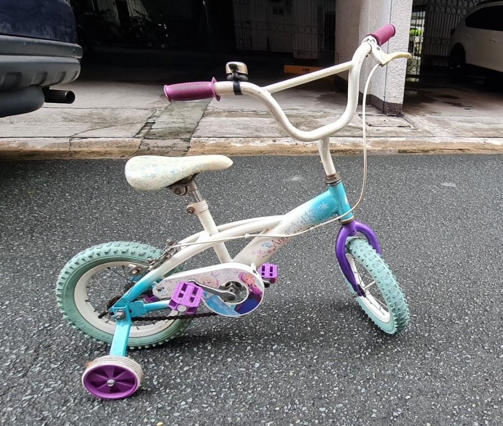 Toys R Us Frozen Bike With Training Wheels Sports Equipment