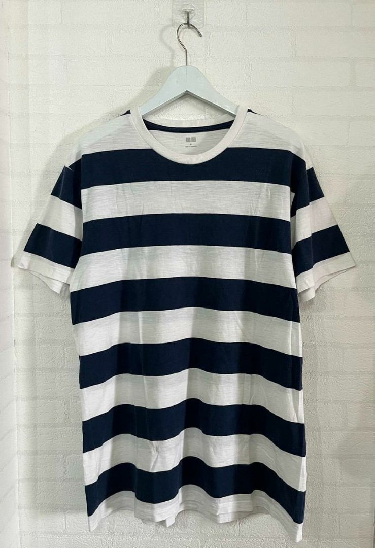 Uniqlo Stripe Fesyen Pria Pakaian Atasan Di Carousell