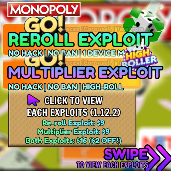 UNLIMITED DICE MONOPOLY GO (REROLL & MULTIPLIER EXPLOIT) VERSION 1.12.2 WORKS ON ANDROID & IOS