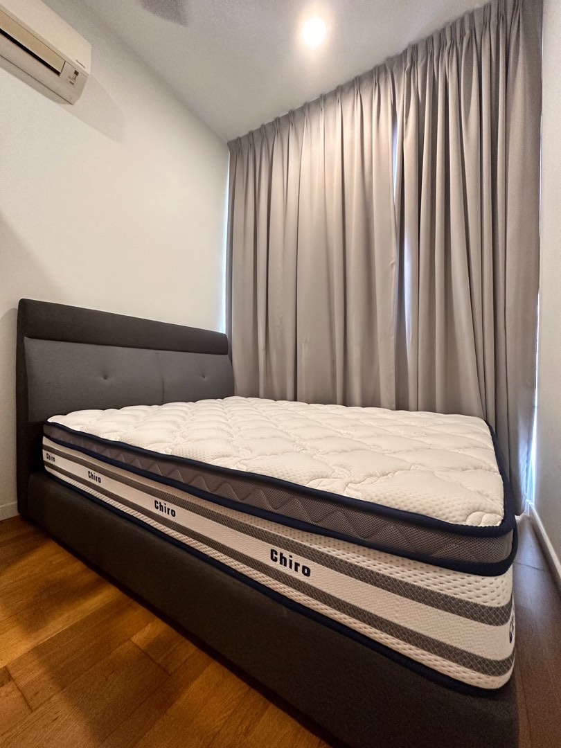 Used Bed Frame and Chiro Tech Mattress, Furniture & Home Living