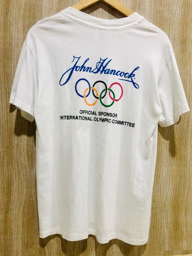 Vintage 1980'S Hanes BEEFY-T T-shirt with blue tag and message print, made in the USA, size L. cotton white type Vintage Second Hand main image 1