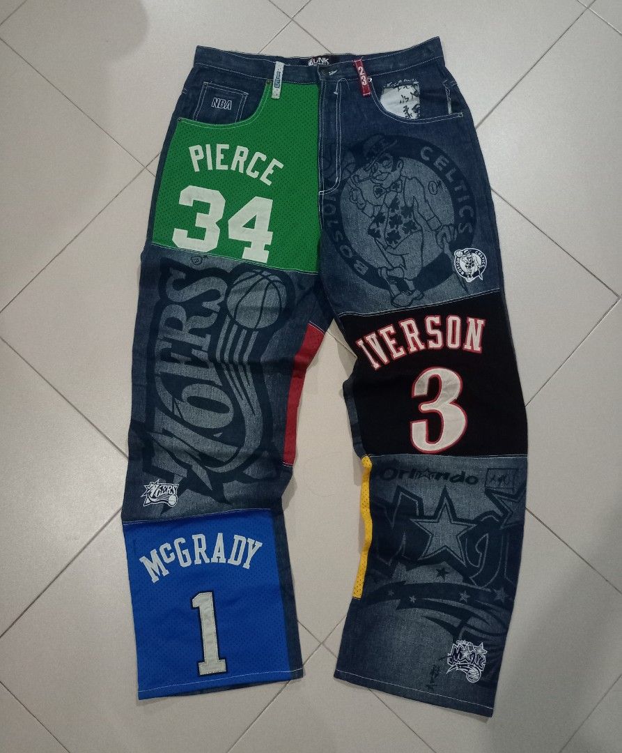 New Nba Unk Black Denim Jeans 34x34 Orlando Magic 1 McGrady Nba