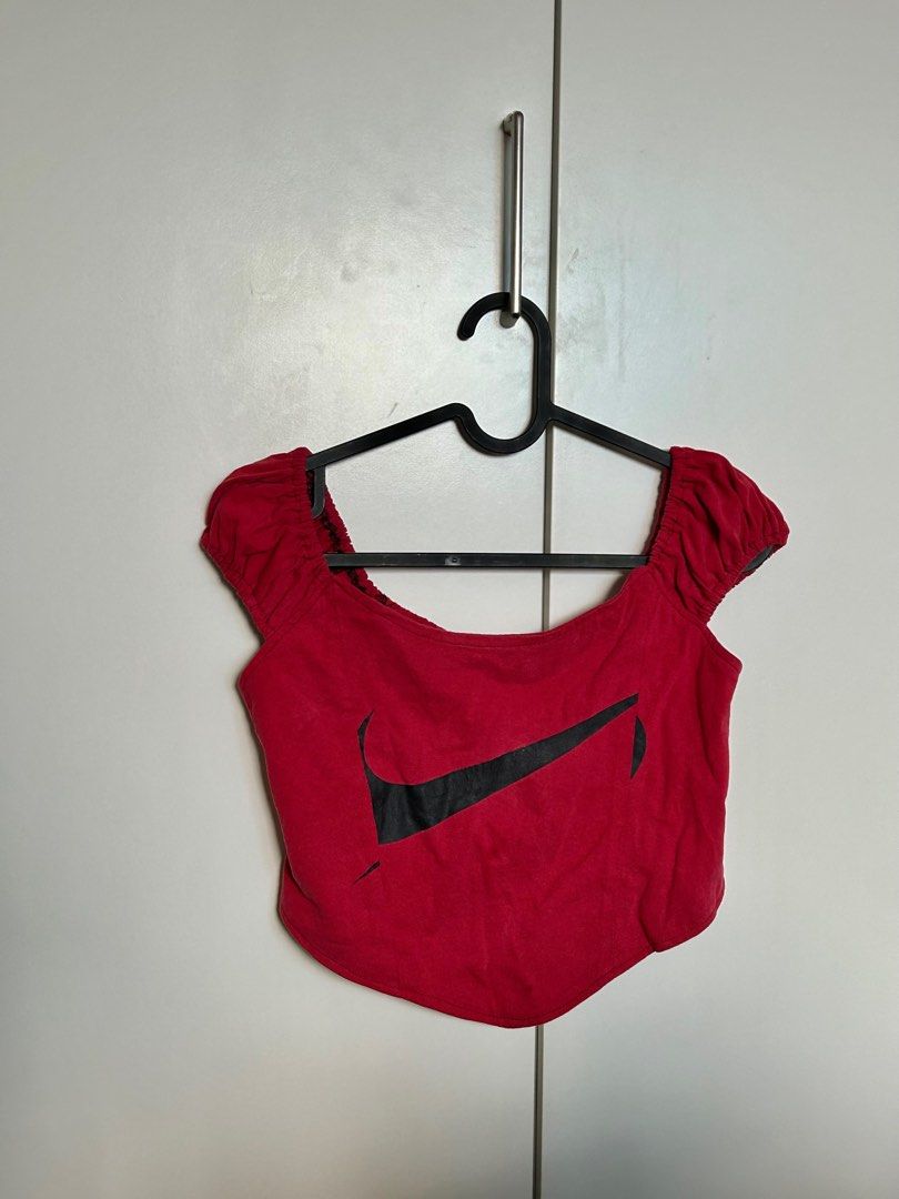 Vintage Reworked Nike Red Crop Top