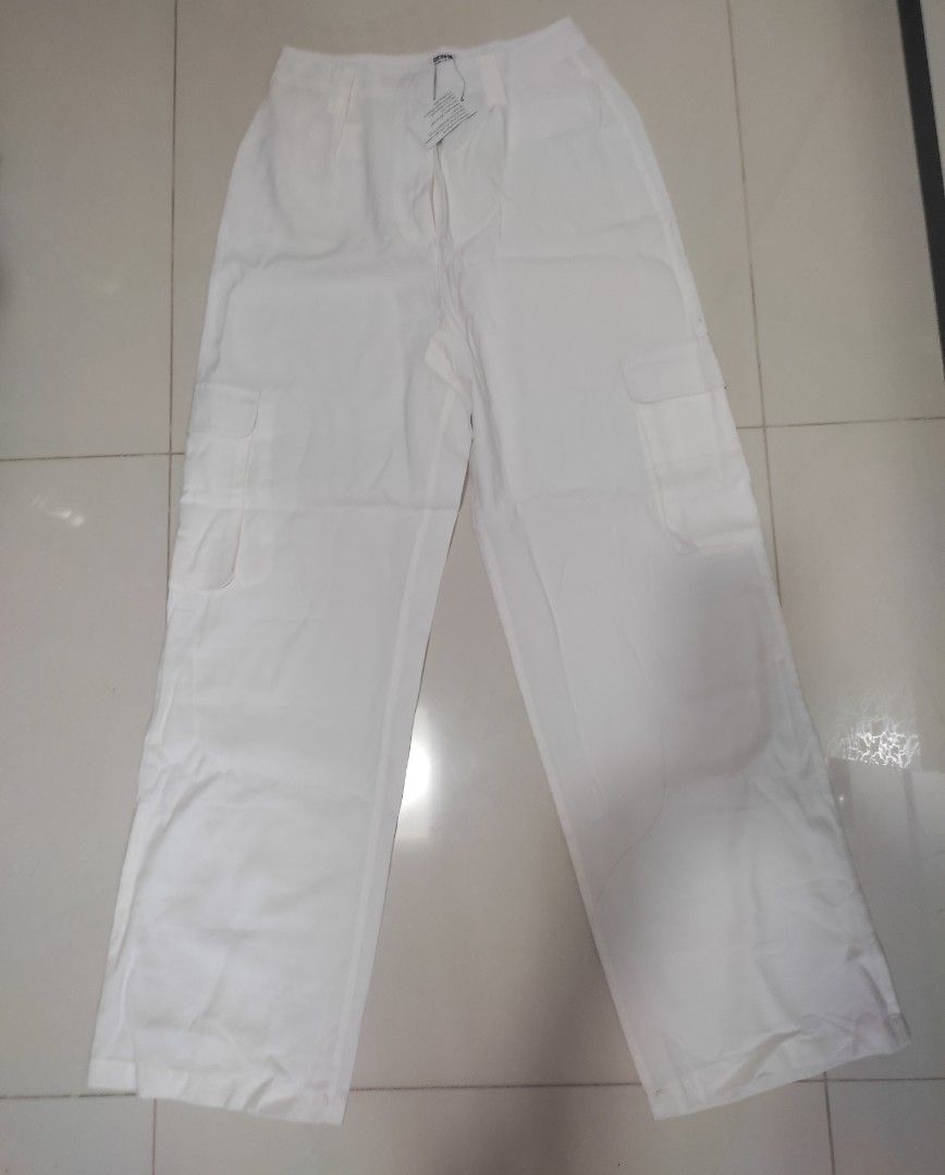 White cotton joggers hot sale