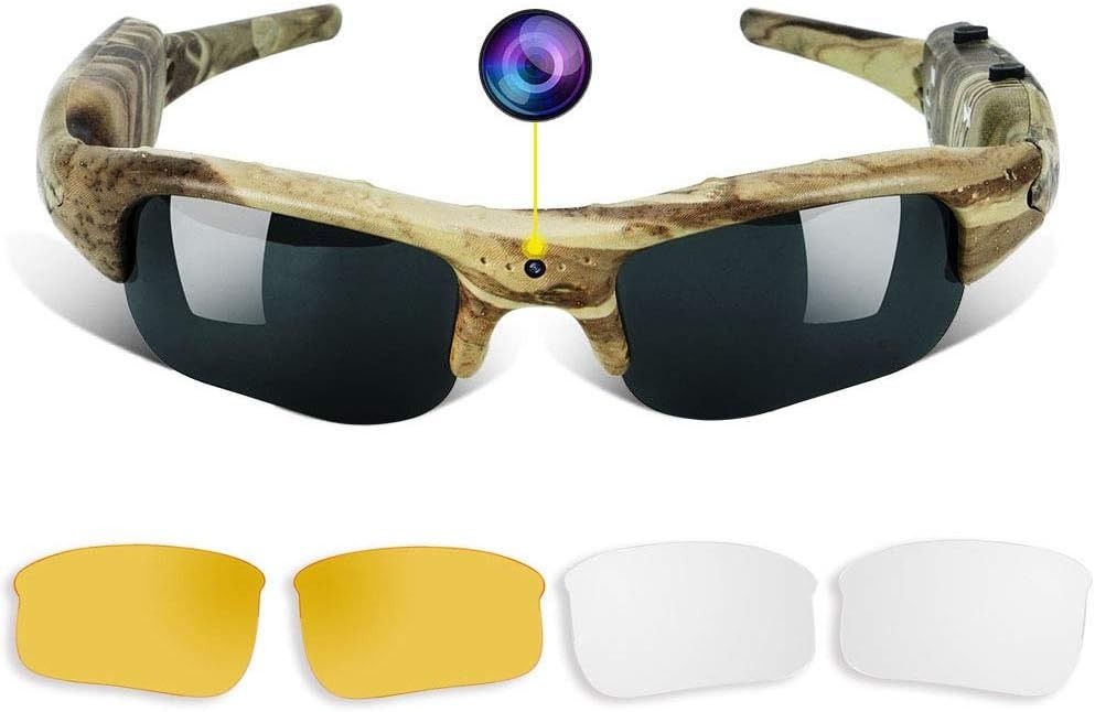 WISEUP Spy Camera Glasses 1280x720P HD Hidden Camera Record Audio