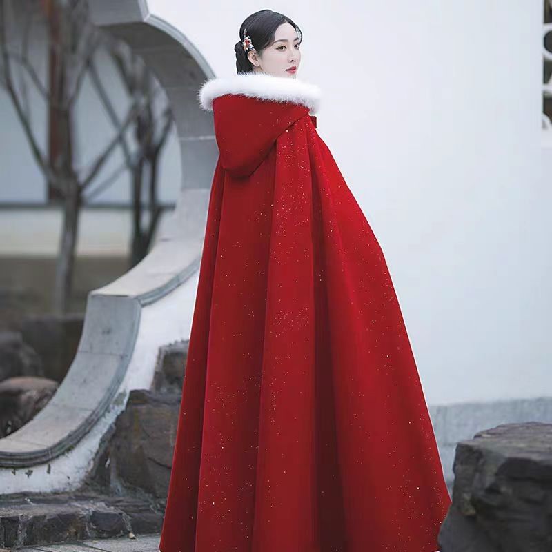Red cape discount coat with hood