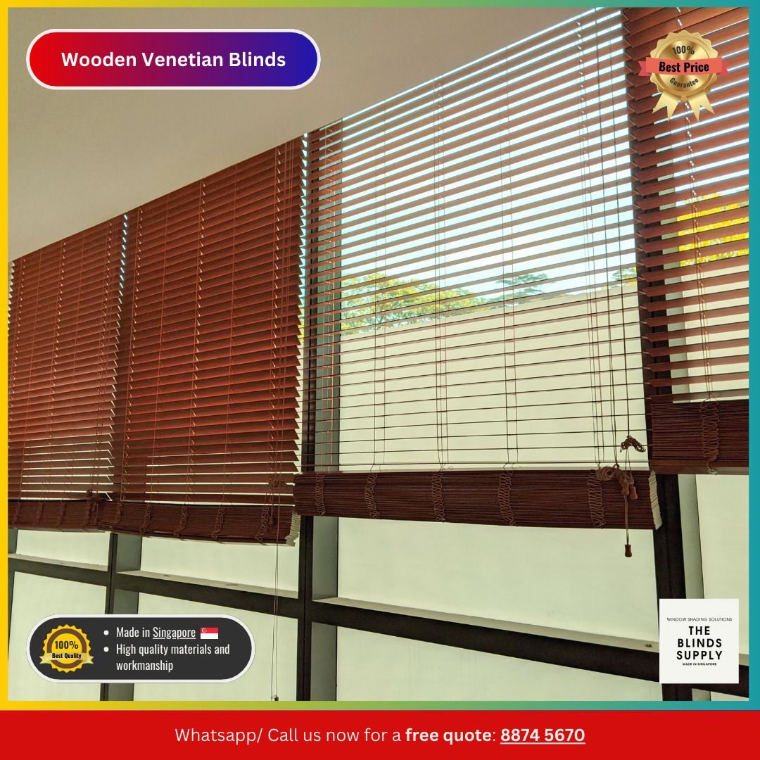 Wooden Blinds (Cord Pulley system) Supply and Installation