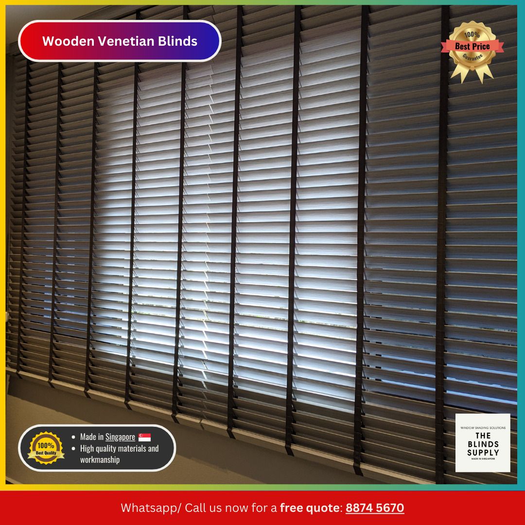 Wooden Blinds (Cord Pulley system) Supply and Installation