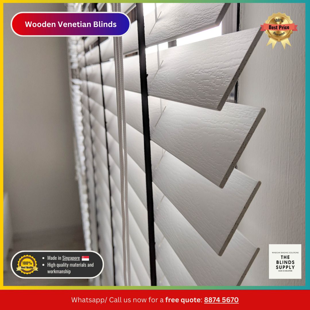 Wooden Blinds (Cord Pulley system) Supply and Installation