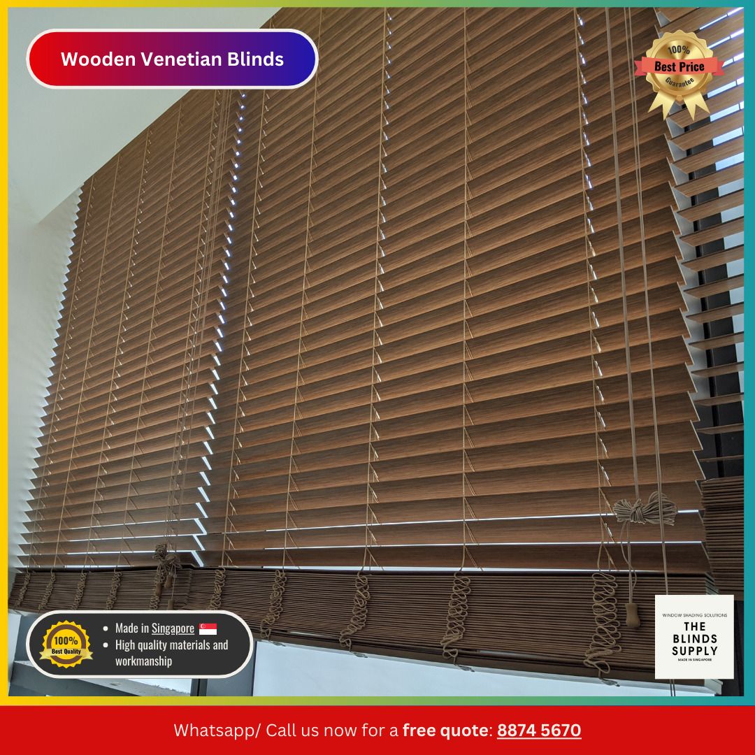 Wooden Blinds (Cord Pulley system) Supply and Installation