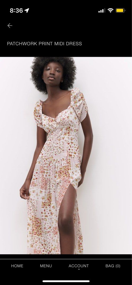 Zara floral patchwork hotsell dress