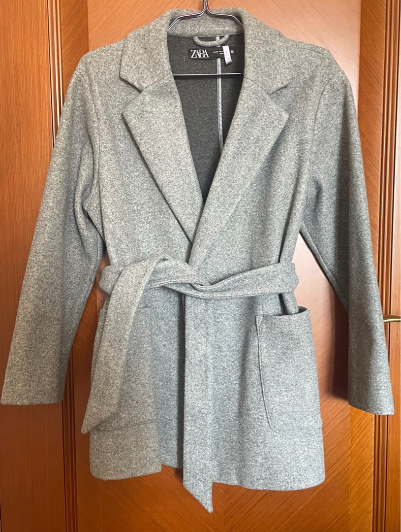 Zara belted sale wrap coat